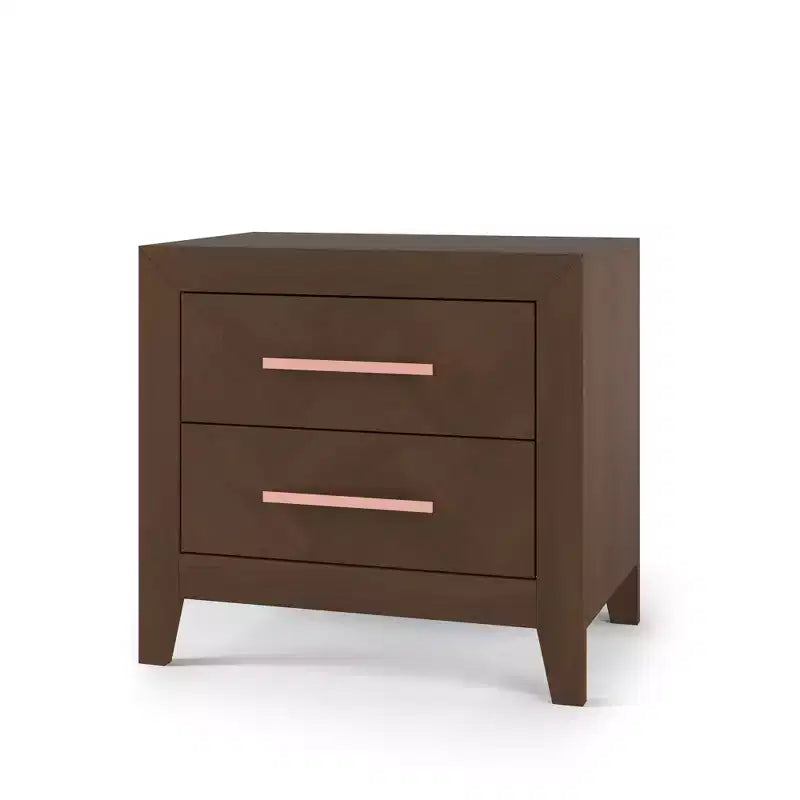 Kieran 2 Drawer Nightstand for Nursery or Bedroom, Large Storage Drawers, Made of Sturdy Pinewood, Non-Toxic, Baby Safe Finish