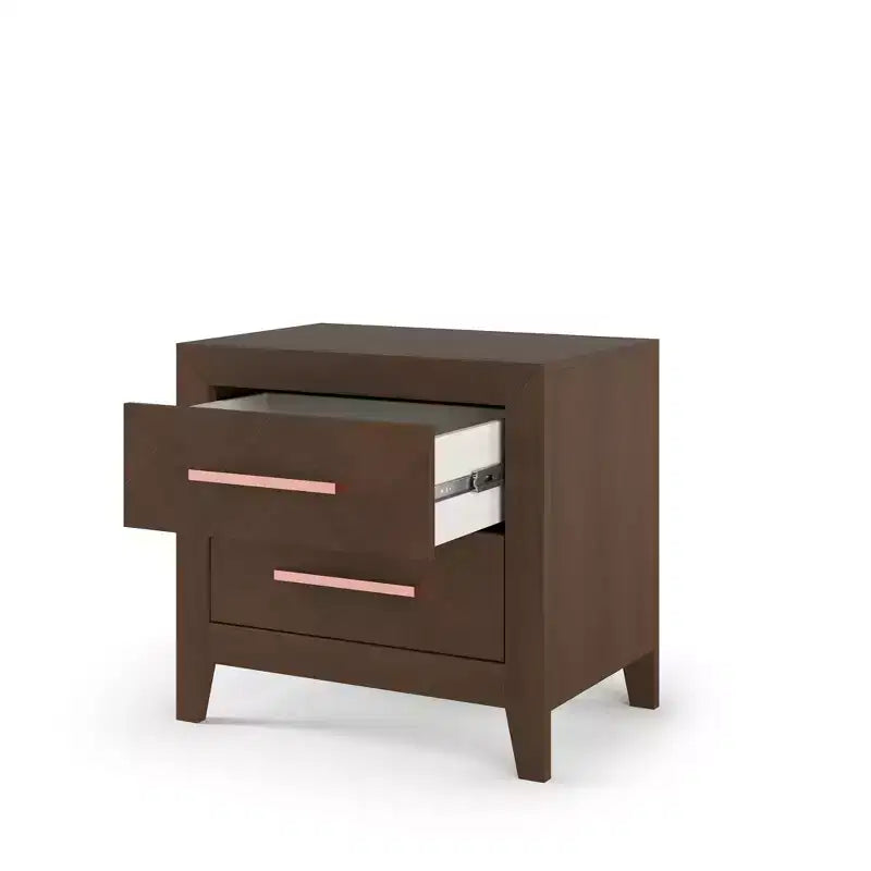 Kieran 2 Drawer Nightstand for Nursery or Bedroom, Large Storage Drawers, Made of Sturdy Pinewood, Non-Toxic, Baby Safe Finish