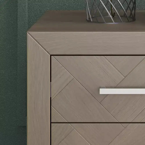 Comodino Kieran a 2 cassetti per cameretta o camera da letto, cassetti grandi, in robusto legno di pino, atossico, finitura sicura per i bambini