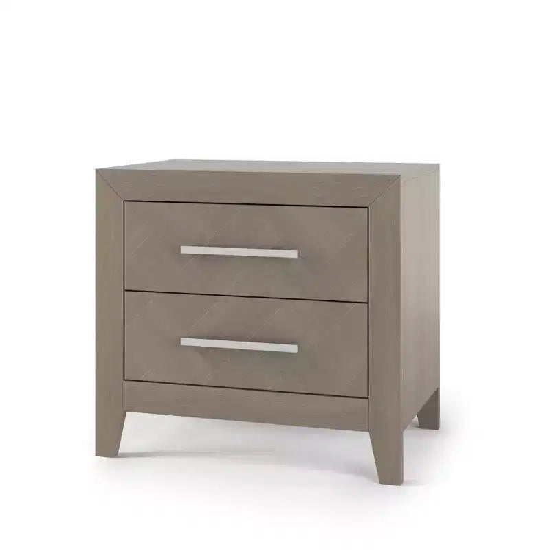 Kieran 2 Drawer Nightstand for Nursery or Bedroom, Large Storage Drawers, Made of Sturdy Pinewood, Non-Toxic, Baby Safe Finish