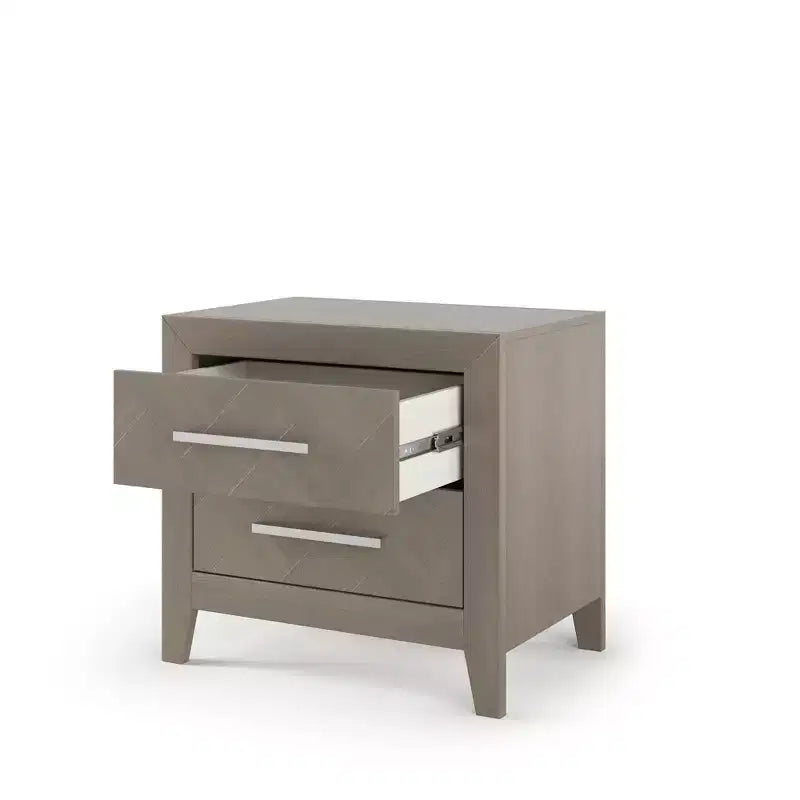 Kieran 2 Drawer Nightstand for Nursery or Bedroom, Large Storage Drawers, Made of Sturdy Pinewood, Non-Toxic, Baby Safe Finish