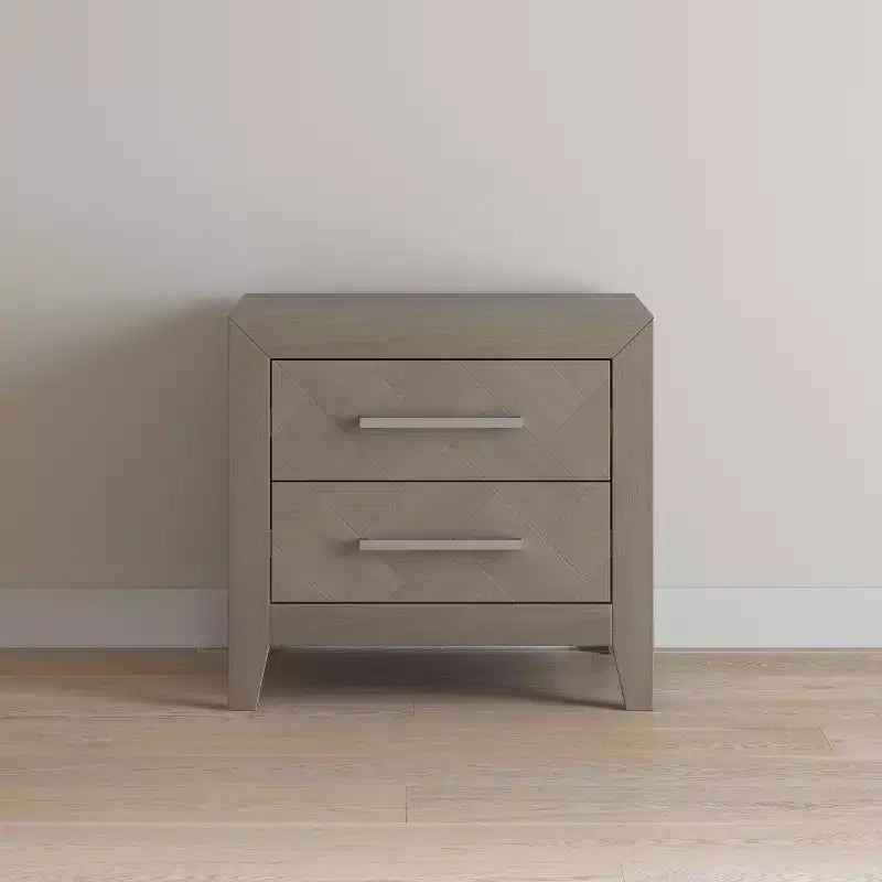 Kieran 2 Drawer Nightstand for Nursery or Bedroom, Large Storage Drawers, Made of Sturdy Pinewood, Non-Toxic, Baby Safe Finish