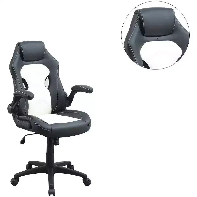 Swivel Gaming Chair with Adjustable Height&Wheels,Ergonomics Office Chairs Video Game Chaise for Office&Home,Upholstery Leisure Chair