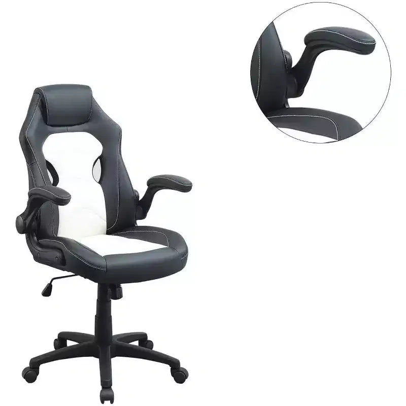 Swivel Gaming Chair with Adjustable Height&Wheels,Ergonomics Office Chairs Video Game Chaise for Office&Home,Upholstery Leisure Chair