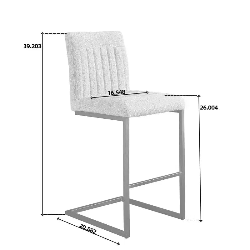 Vintage Bar Stool Set of 2,Counter Height Bar Stools with Metal Frame,26 Counter Stools for Kitchen Island & Home Bar