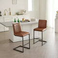 Vintage Bar Stool Set of 2,Counter Height Bar Stools with Metal Frame,26 Counter Stools for Kitchen Island & Home Bar