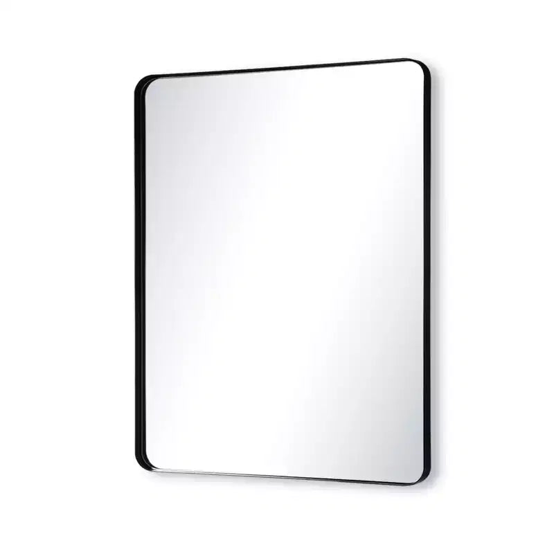 Modern Bathroom Vanity Mirrors, 2-Way Wall Mirror, 36X30 Rectangular Mirror Black Framed